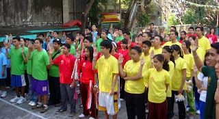 Players raise their right hands.