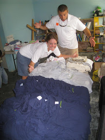 Look at all the uniforms to give out!