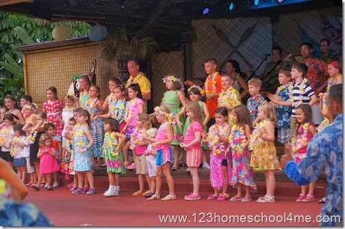 Disney's Polynesian Spirit of Aloha Dinner Show child participation Disney's Polynesian Spirit of Aloha Dinner Show child participation