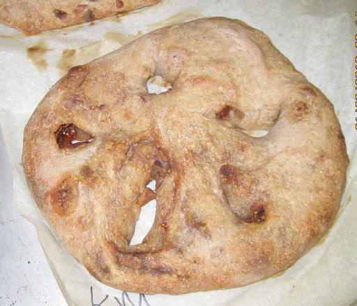 The baked fougasse.