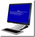 Monitor warna biru tanda computer error