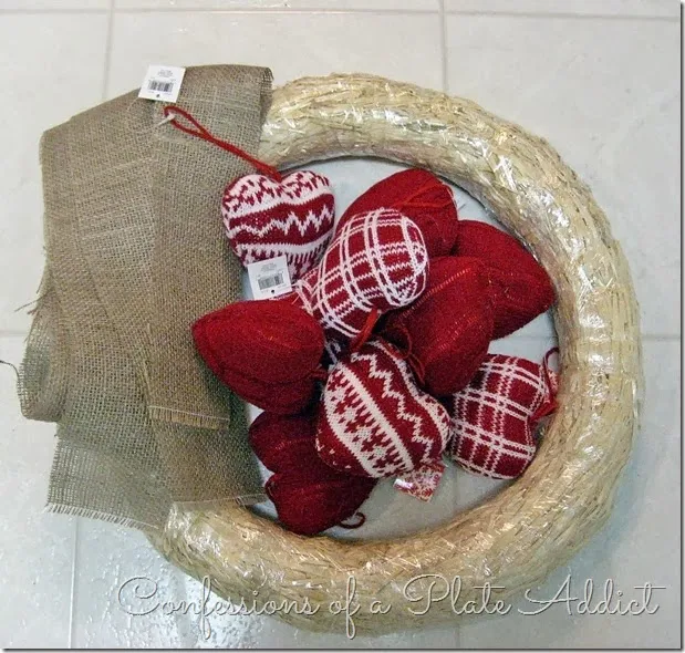 CONFESSIONS OF A PLATE ADDICT Rustic Valentine Wreath Supplies