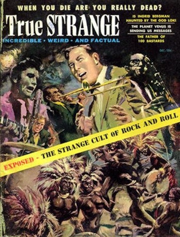 True Strange, December 1957.  Cover art by Thomas Beecham-8x6