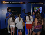 Visitors to the US Open take a look at the new VT series Full HD 3D TVs at the Viewing Wall.
