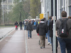 Iets voor 10h00, het is al gezellig druk aan de ingang.