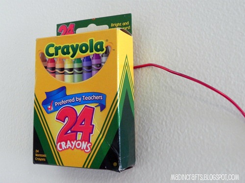 cover the nails with crayon boxes