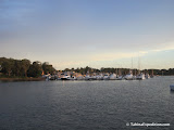 Soldiers Point Marina near sunset