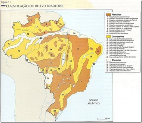 Brasil Relevo Classificação Jurandyr Ross