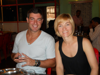 Jeff and I ready to feed our faces