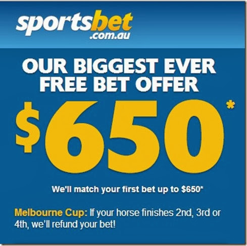 sporstbet $650 offer for melbounre cup  online betting