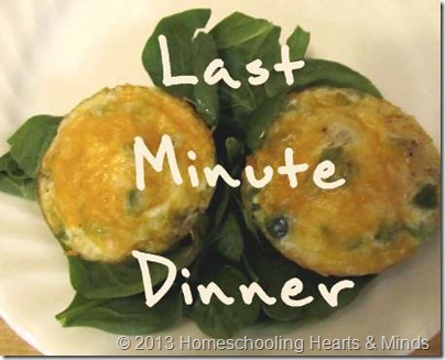 last minute dinner button