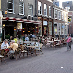 patio in haarlem downtown in Haarlem, Netherlands 