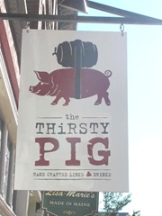 11.2011 Maine Portland the thirsty pig sign
