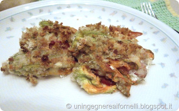 fiori di zucca zucchini pumpkin flowers parma ham prosciutto crudo ricotta cheese grated fratinati fiori di zucca zucchini pumpkin flowers parma ham prosciutto crudo ricotta cheese grated fratinati