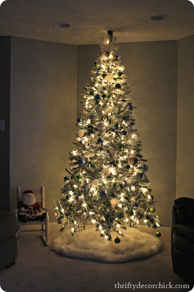 flocked christmas tree flocked christmas tree
