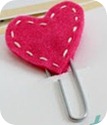 idea corazón en clip para separador de libros idea corazón en clip para separador de libros