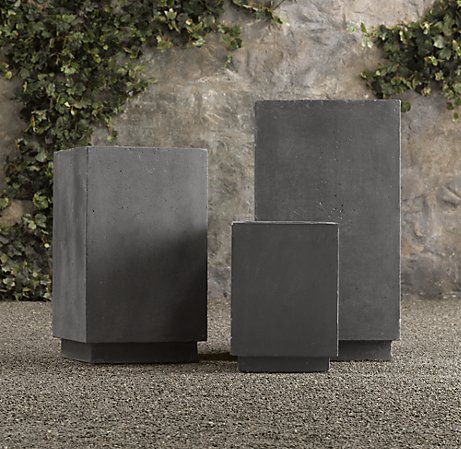 These planters may look like they weigh a ton, but they're actually light-weight making them perfect for sun-decks or patios. (restorationhardware.com) These planters may look like they weigh a ton, but they're actually light-weight making them perfect for sun-decks or patios. (restorationhardware.com)