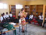 Ulusaba again sponsored one of our biggest projects, a library and computer center for Mahlahluvana Primary School. It still wasn't finished by this picture, but Lora held her Book Club story time in there to start getting the kids used to being in the new building. South Africa - 436.jpg