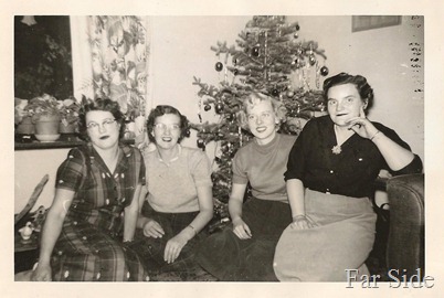 Evelyn Esther Jean and Beryl 1955 Christmas