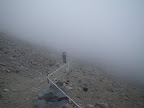 Suddenly the weather came in. Along the final 50' to Muir.
