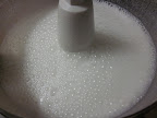 This milk is creamy and opaque, but you can add more water if you like a lighter body. This recipe makes enough to fill your 32oz jar plus one glass leftover.  Chill before drinking.
