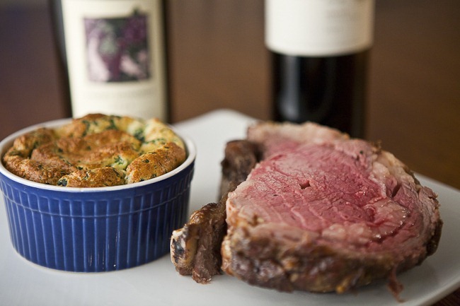 Prime Rib and Spinach Souffle