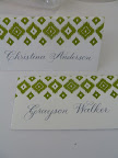 The ikat suite, by Curious & Co. was accented by Harriet Rose Calligraphy's 