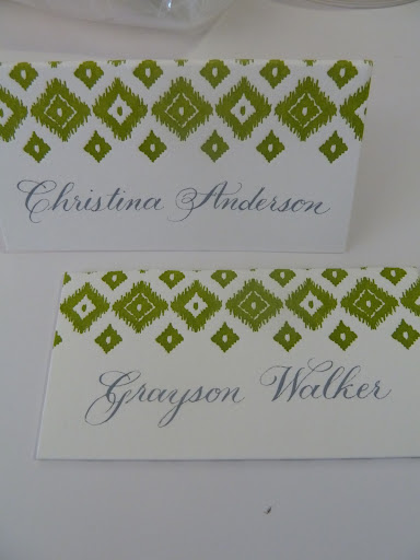 The ikat suite, by Curious & Co. was accented by Harriet Rose Calligraphy's 