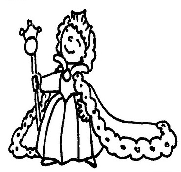 Coloring pages » QUEEN COLORING PAGES