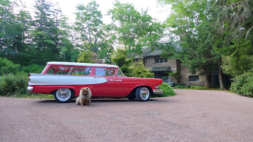 Hmmm - I've driven the Kawasaki and I've driven the John Deere tractor back in Bedford.  How hard could it be to take a little spin in this Edsel?  Now I remember hearing that the party was down at the stable.