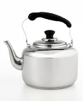 Bright copper kettles...