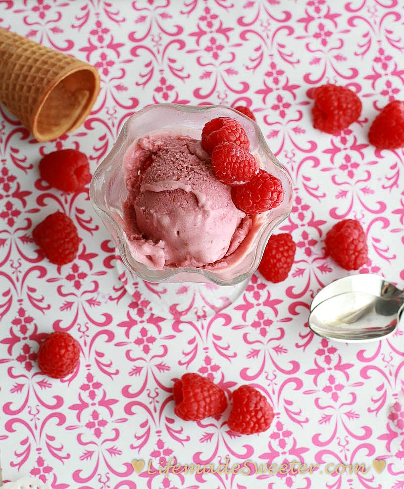 Raspberry Buttermilk Ice Cream Life Made Sweeter
