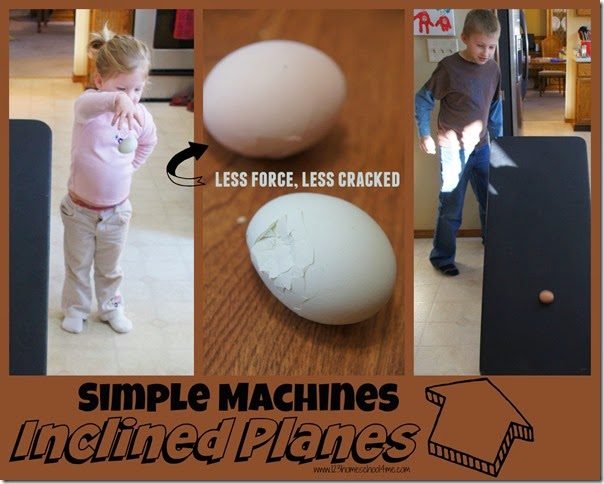 Simple Machines - Inclined Planes Egg Experiment for Kids Simple Machines - Inclined Planes Egg Experiment for Kids
