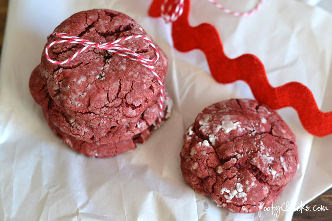 4 Ingredient Red Velvet Cake Mix Cookies