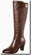 Caprice brown leather knee high boots