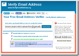 Resultados Verify Email Address