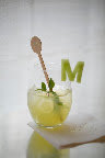 Peter Callahan Catering passed around these tasty lemon cocktails decorated with fruit shaped letters and custom For Your Party stirrers and napkins.