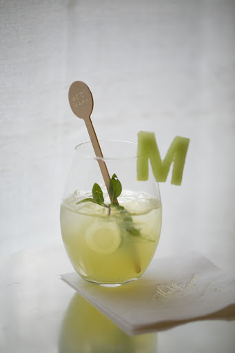 Peter Callahan Catering passed around these tasty lemon cocktails decorated with fruit shaped letters and custom For Your Party stirrers and napkins. Peter Callahan Catering passed around these tasty lemon cocktails decorated with fruit shaped letters and custom For Your Party stirrers and napkins.