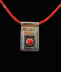 Coral w/coral & white heart beads - SOLD