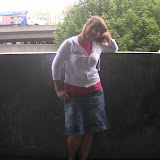 Debbie Poses in the Parking Garage