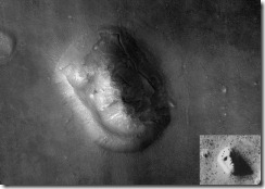 Face on Mars with Inset