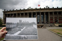 The old museum, with a photo of Hitler giving an address on the steps in World War II