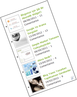 Blogger Resimli Rastgele Yazılar Eklentisi