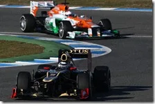 Raikkonen e Di Resta nei test di Jerez 2012