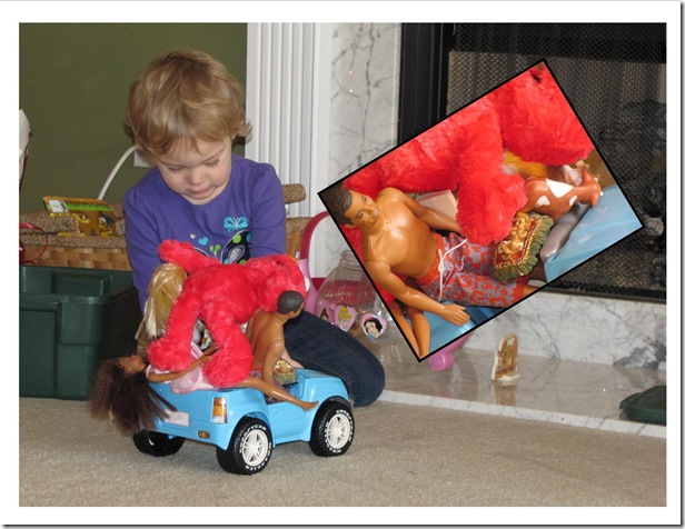 Baby Jesus in a Barbie Jeep Baby Jesus in a Barbie Jeep