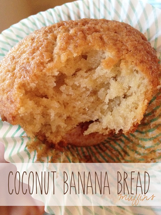 Coconut Banana Bread Muffins