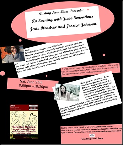 Flyer for Vitellos Jade and Jess_