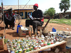 Paraffin lamps for sale made from recycled cans