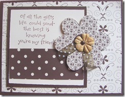 Su brown polka dot friend card