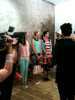 Some of the models backstage, ready to walk. Some of the models backstage, ready to walk.